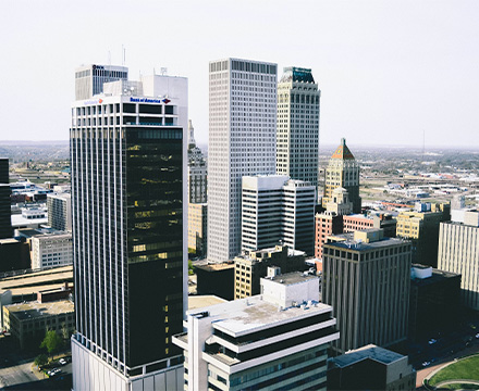 Aerial view of Tulsa