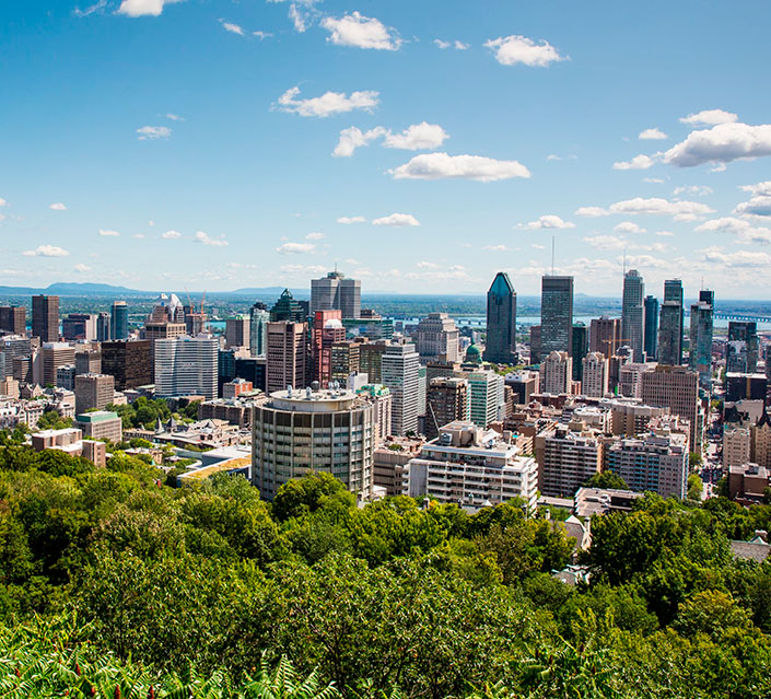 Vista aerea di Montreal