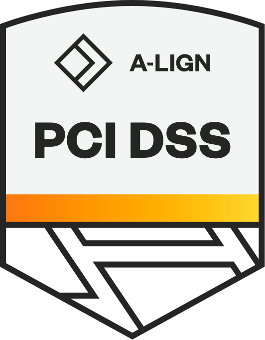 A-LIGN PCI DSS: Badge di certificazione attestante la conformità allo standard di sicurezza per la protezione dei dati delle carte di pagamento (PCI DSS) a garanzia dell’elaborazione sicura dei pagamenti.