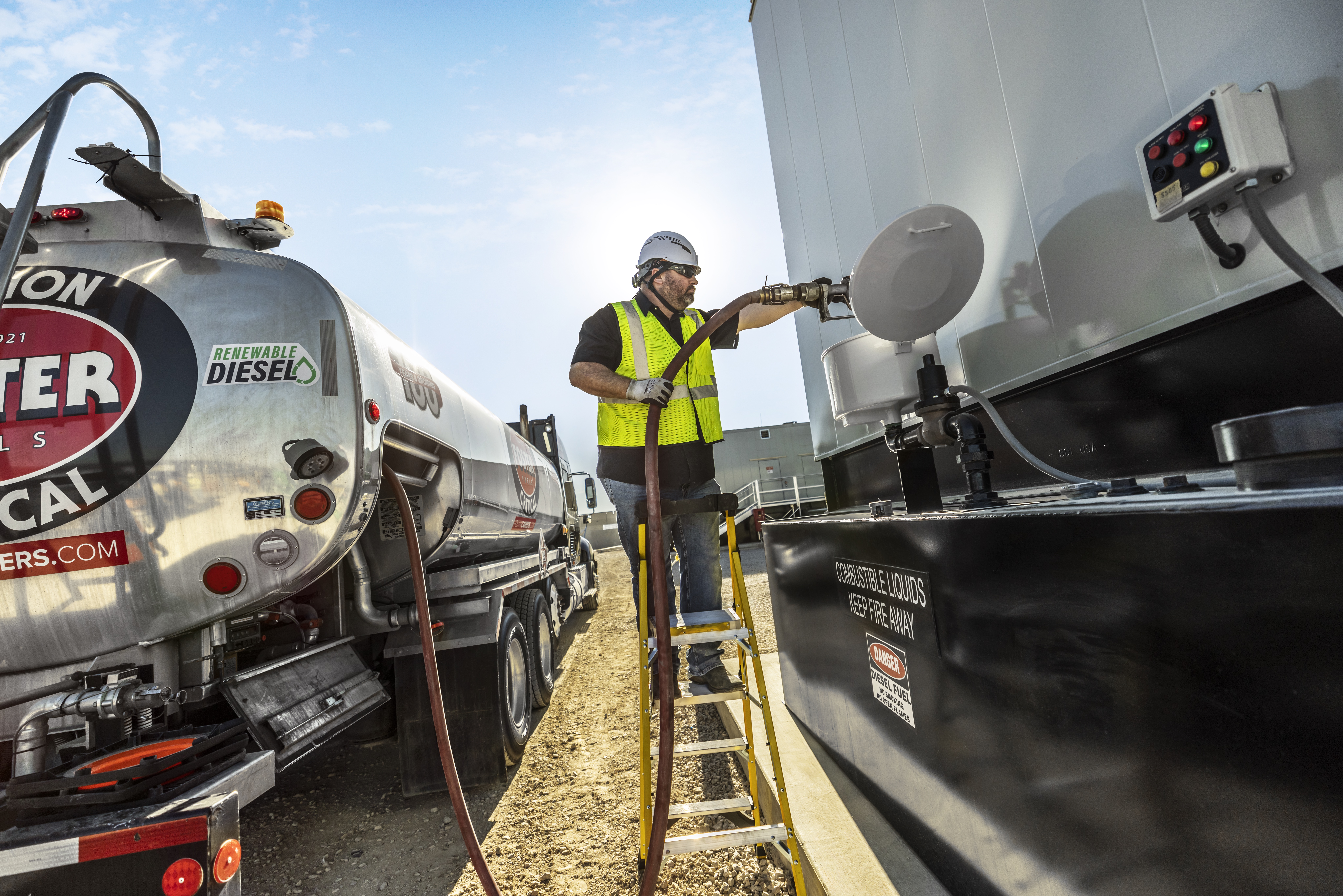 First generator fill using HVO fuel at Compass' data center campus.