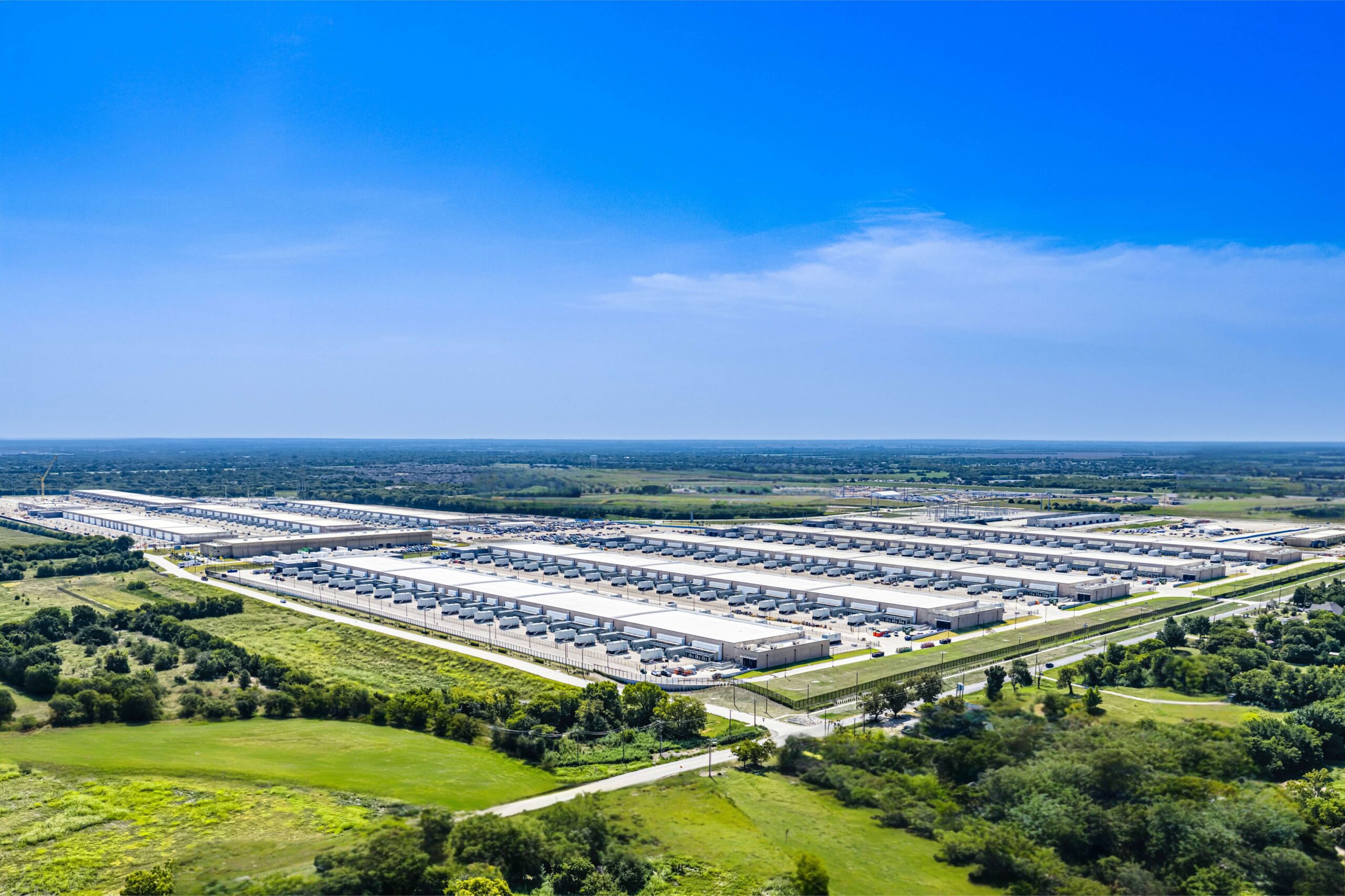 Aerial view of the Compass Datacenters campus in Red Oak, Texas.